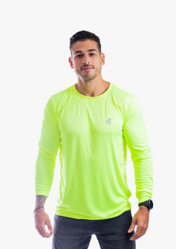 Blusa DryFit Manga Longa Amarelo