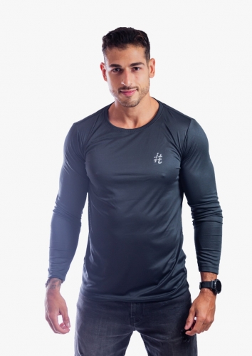 Blusa DryFit Manga Longa Preto